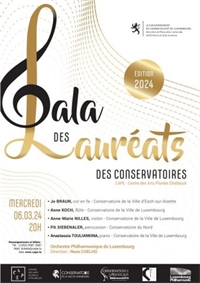 Gala des lauréats des conservatoires avec le concours de l’Orchestre Philharmonique du Luxembourg Gala des lauréats des conservatoires avec le concours de l’Orchestre Philharmonique du Luxembourg