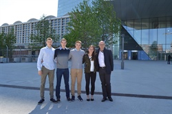 Les gagnants « Génération €uro » à la Banque Centrale Européenne à Francfort