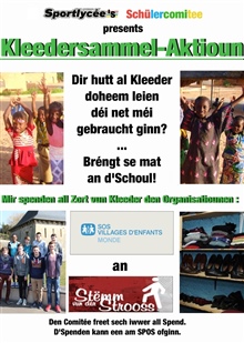 Kleedersammel-Aktioun vum Schülercomité