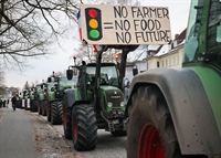 Traktoren blockieren die Straßen