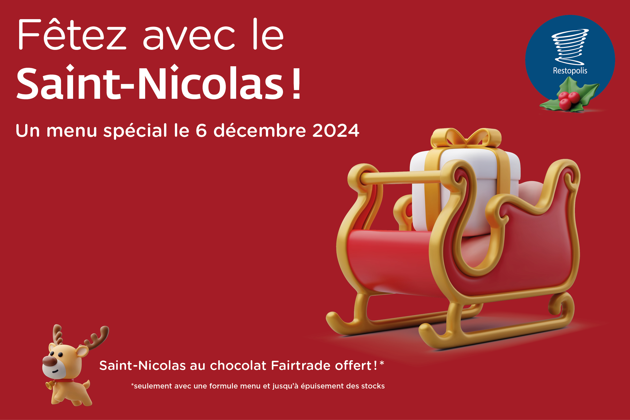 Fêtez la Saint-Nicolas avec un menu spécial chez Restopolis – le 6 décembre 2024